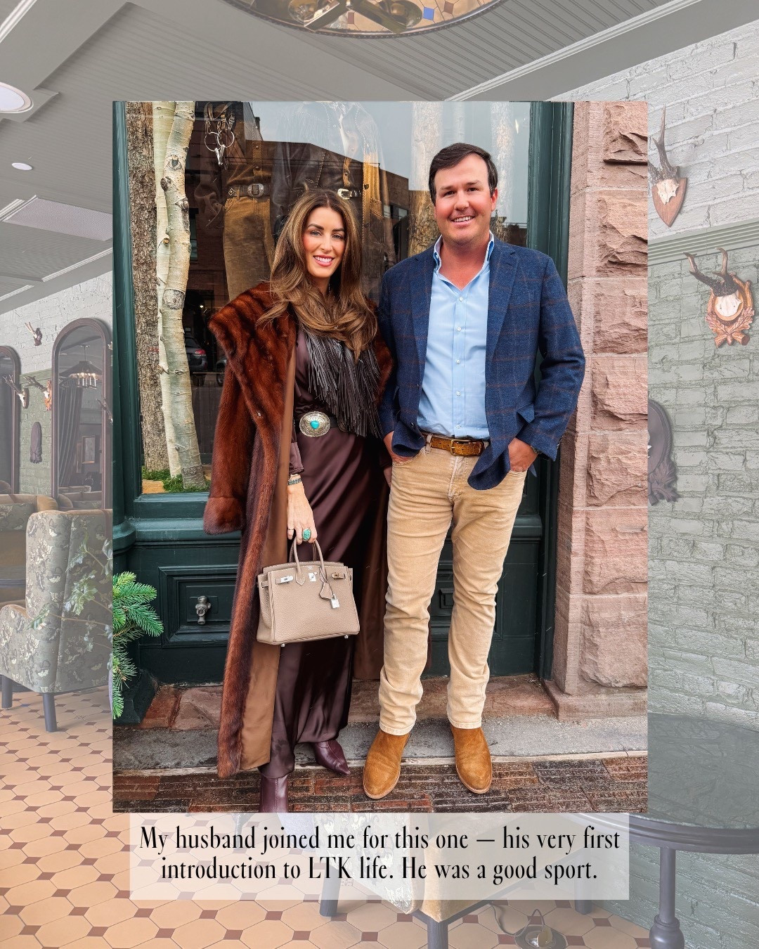 Aspen in April ❄️🤎 but make it western. This silk brown dress is one of those forever pieces I knew I’d wear a hundred different ways—styled here with boots, a fur coat, and all the turquoise. I’m in a size small (slightly tailored at the hip + added a hook & eye for the perfect fit). Finished it off with a vintage squash blossom + a leather fringe scarf for that extra moment. Linked this look + similar pieces for you ✨ 

 #LTKOver40 #LTKTall #LTKTravel

#LTKTall #LTKOver40 #LTKTravel