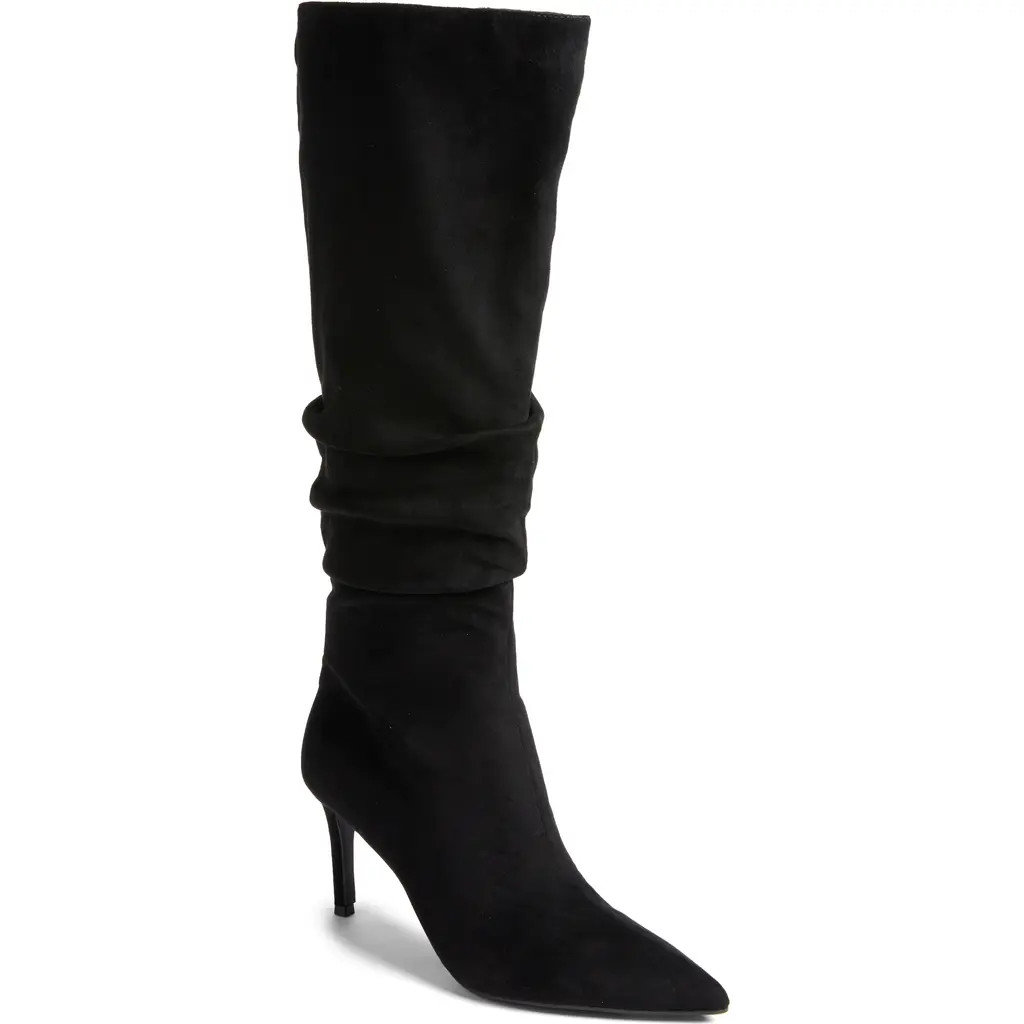 Open Edit Ariana Pointed Toe Knee High Boot in Black at Nordstrom Rack, Size 8 | Nordstrom Rack