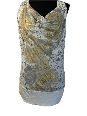 Y2K Baby Phat Bling Draped Neck Club Top SZ XL | eBay US