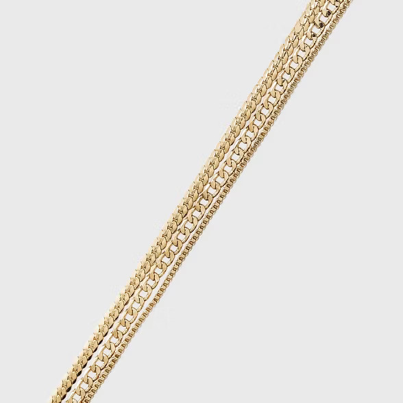 3 Row Multi Chains Anklet - A New Day™ Gold | Target