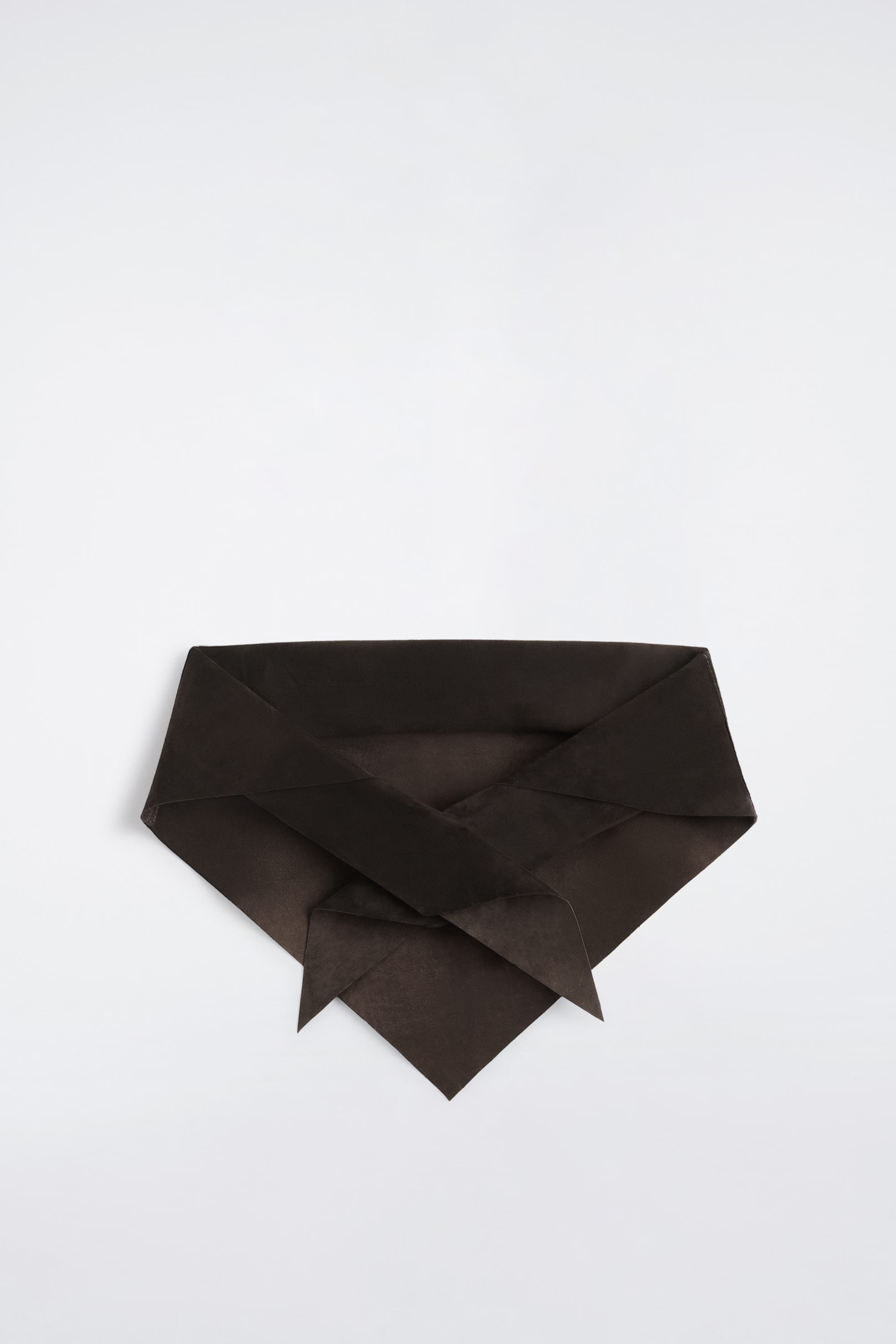 SUEDE TRIANGLE SCARF - DARK BROWN | COS US | COS (US)