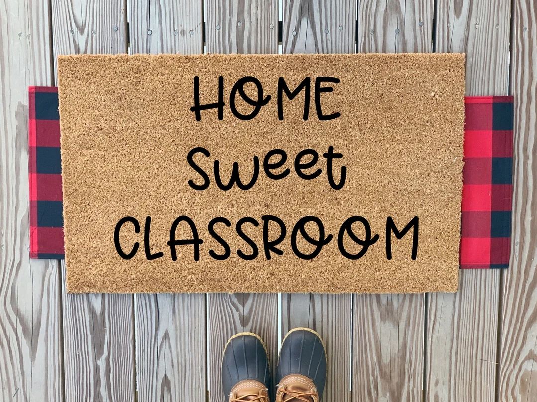 Home Sweet Classroom Doormat | Teacher doormat | Classroom Doormat | Education Doormat | Teacher ... | Etsy (US)