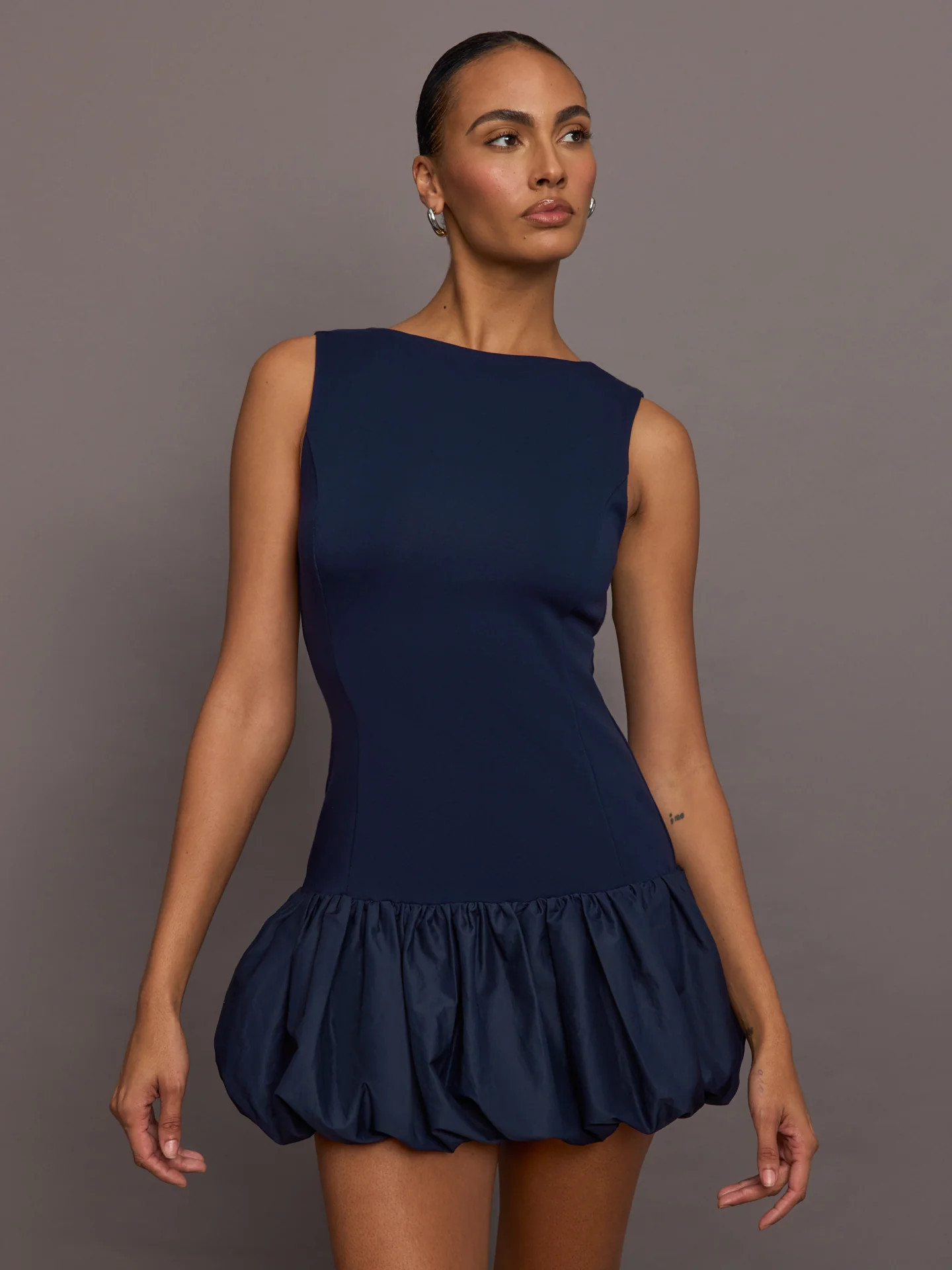 Carbon38 Drop Waist Bubble Dress - Navy - Size XS | Carbon38