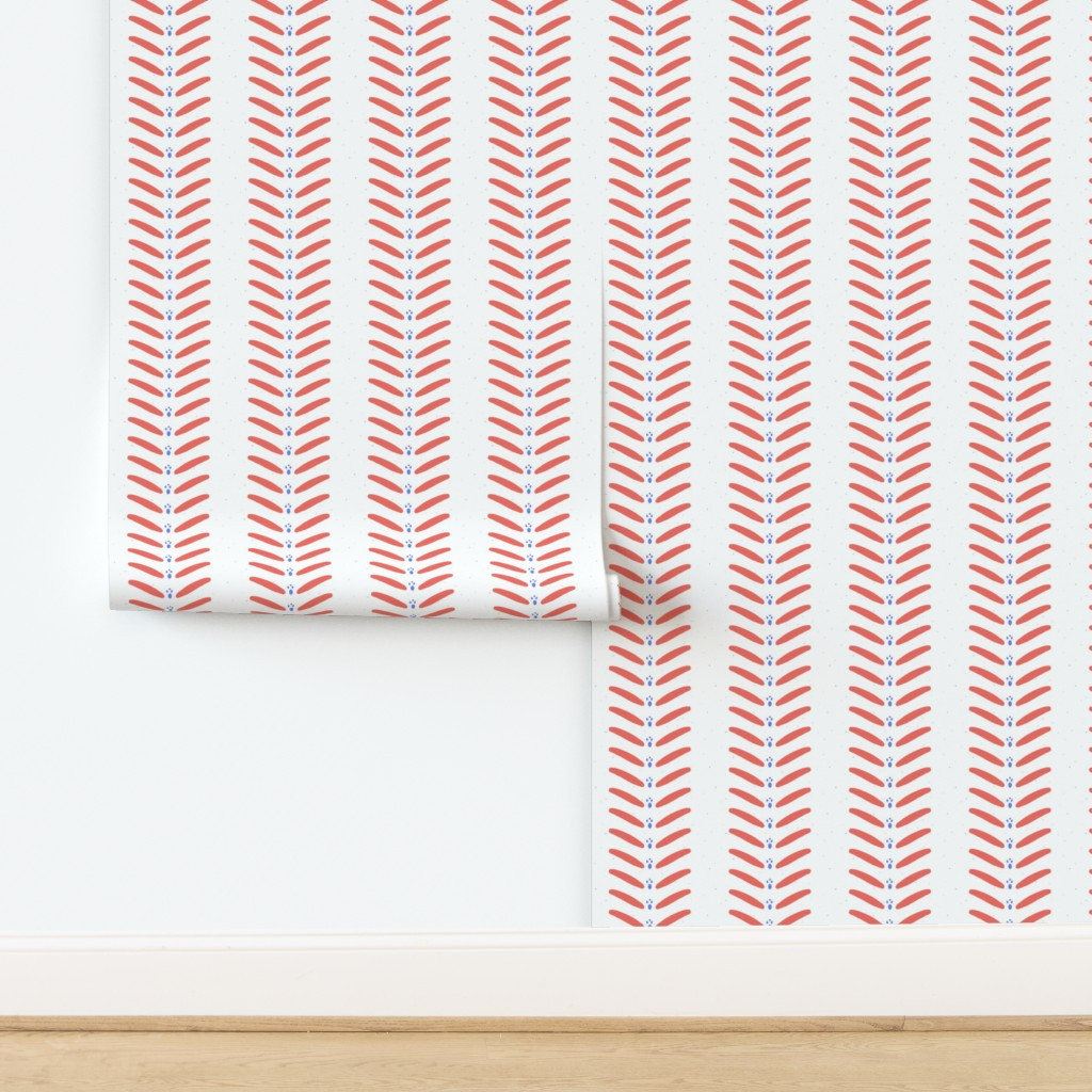 3(M) Louisiana Lily Buds in Red White and Blue Wallpaper bycandorparkdesign | Spoonflower