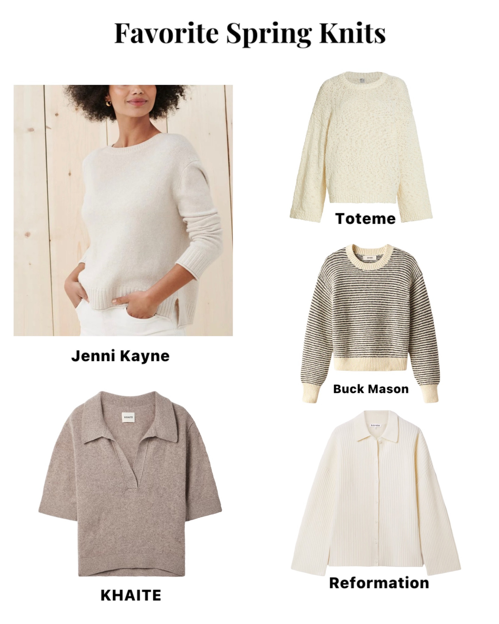 Favorite spring knits. These are definitely investment pieces 🤍🤍 #springknits #springfashion #transitionpieces #springfashion 