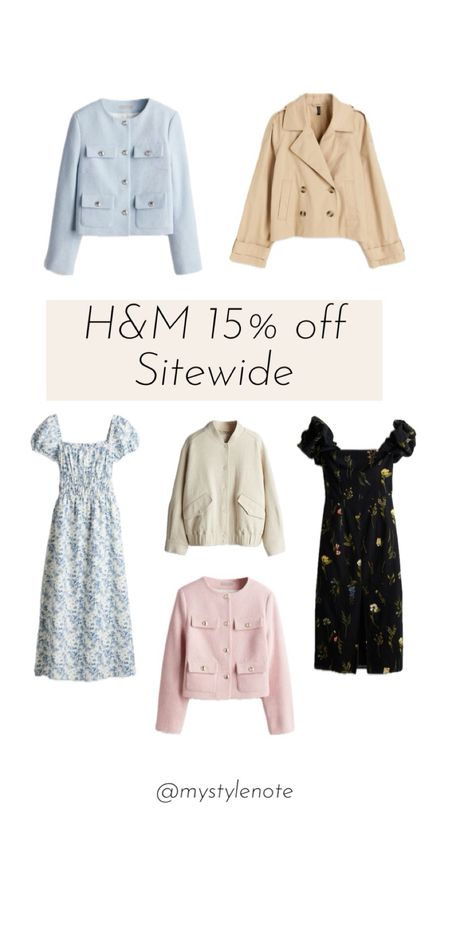 H&M 15% off sale sitewide 

Easter dress - Spring outfit - Spring jackets - Spring dress

#LTKsalealert #LTKSeasonal #LTKfindsunder100
