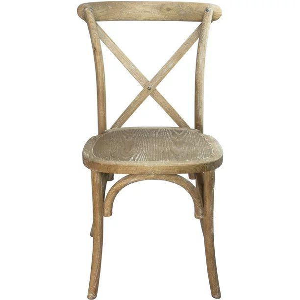 Merrick LaneMerrick Lane X-Back Bistro Style Wooden High Back Dining Chair in Natural with White ... | Walmart (US)