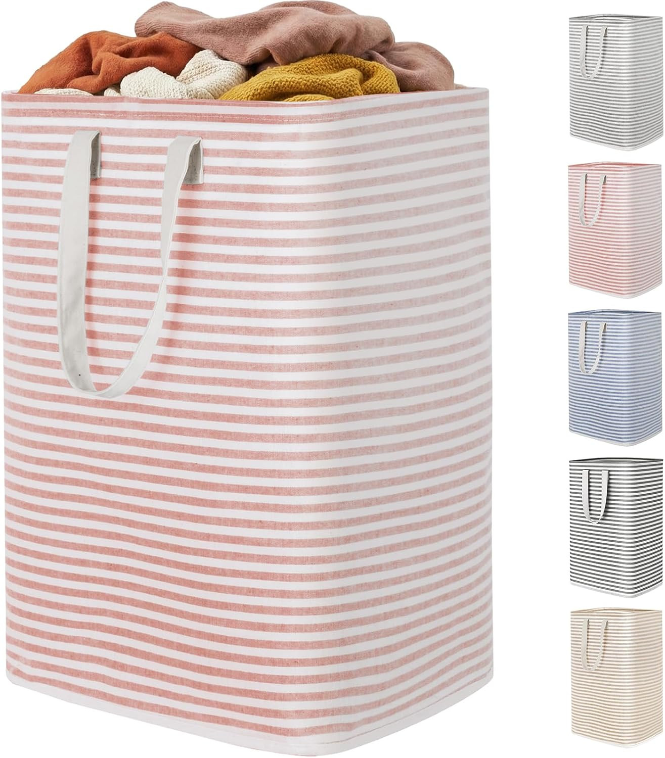 Lifewit 80L Large Laundry Baskets, 1 Pack, Reinforced Handles, Pink | Amazon (US)