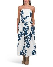 Strapless Print Dress | TJ Maxx