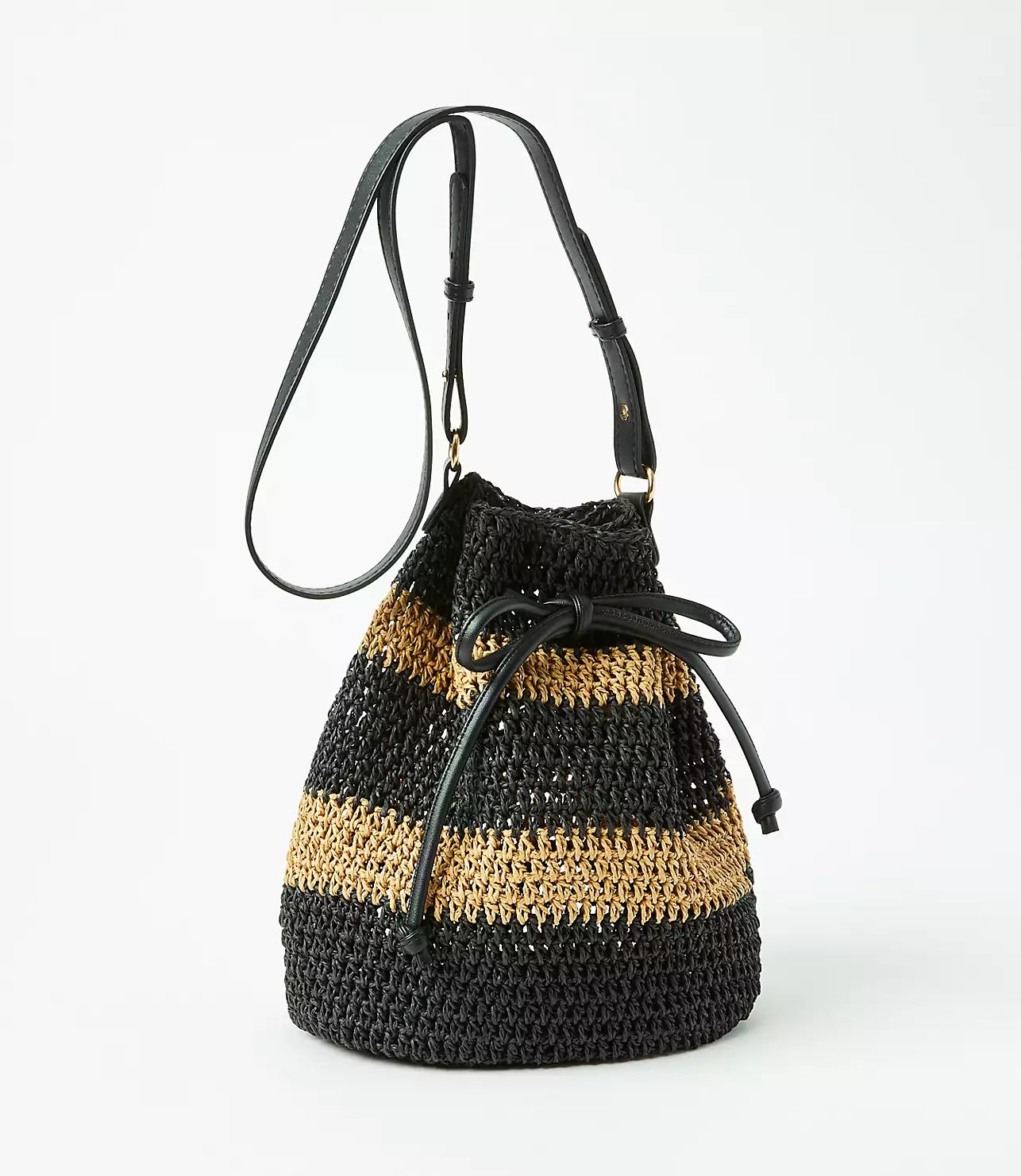 Straw Bucket Bag | LOFT