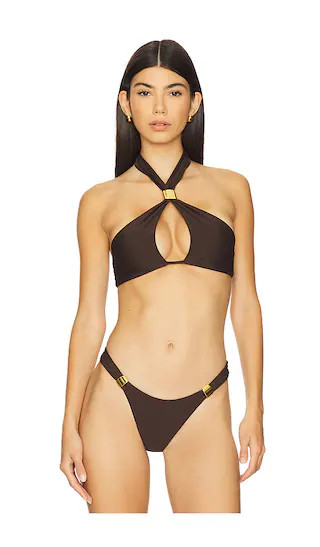 x REVOLVE Sylas Top in Dark Brown | Revolve Clothing (Global)