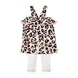 Mud Pie Baby Girls' Leopard Tunic and Capri, Pink, 4T | Amazon (US)