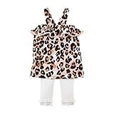 Mud Pie Baby Girls' Leopard Tunic and Capri, Pink, 4T | Amazon (US)