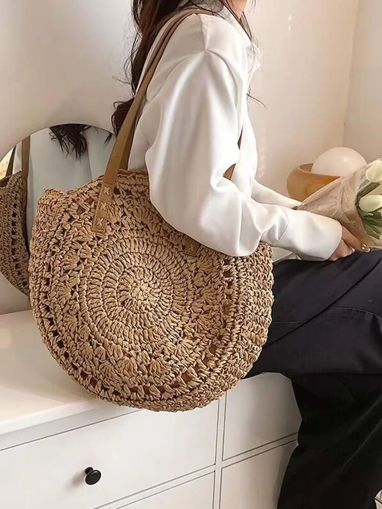 Hollow Out Straw Bag | SHEIN