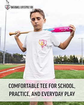 Baseball Lifestyle 101 Ice Cream Youth Tee – Strawberry, Soft 60/40 Blend, Breathable, Side-Sea... | Amazon (US)