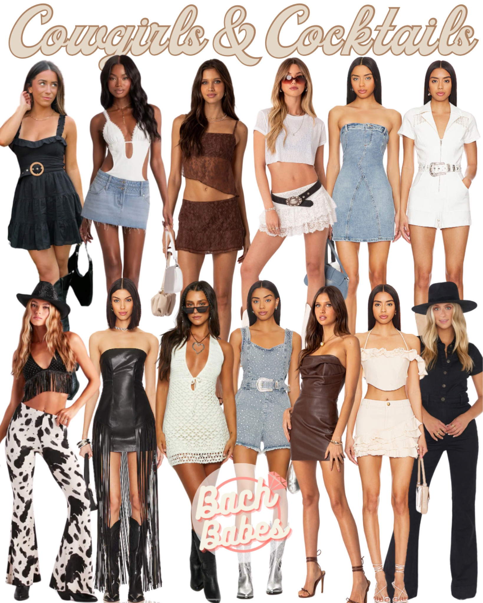 Cowgirls & Cocktails Bach Party Outfits!👢🥂#BachPartyOutfits #BacheloretteParty #CowgirlsAndCocktails #WesternWear