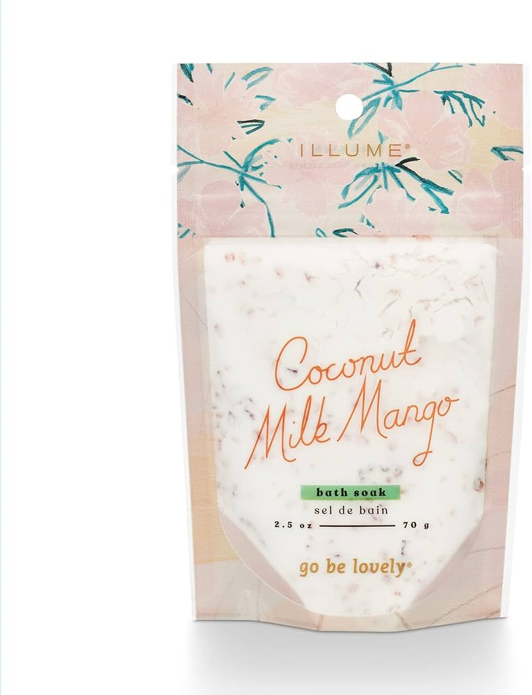Illume Go Be Lovely Coconut Milk Mango Bath Soak, 2" L x 2" W x 1" H | Amazon (US)