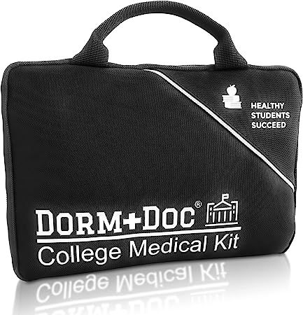 DormDoc 125 Piece Emergency First Aid Kit for College Students - Dorm Room Medical Kit with OTC M... | Amazon (US)