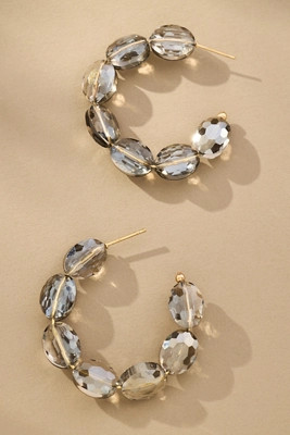 Swan Lake Beaded Hoop Earrings | Anthropologie (US)