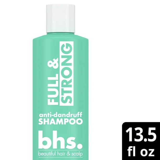 Beautiful Hair and Scalp bhs Full & Strong Anti-Dandruff Shampoo All Hair Types, 13.5 oz | Walmart (US)