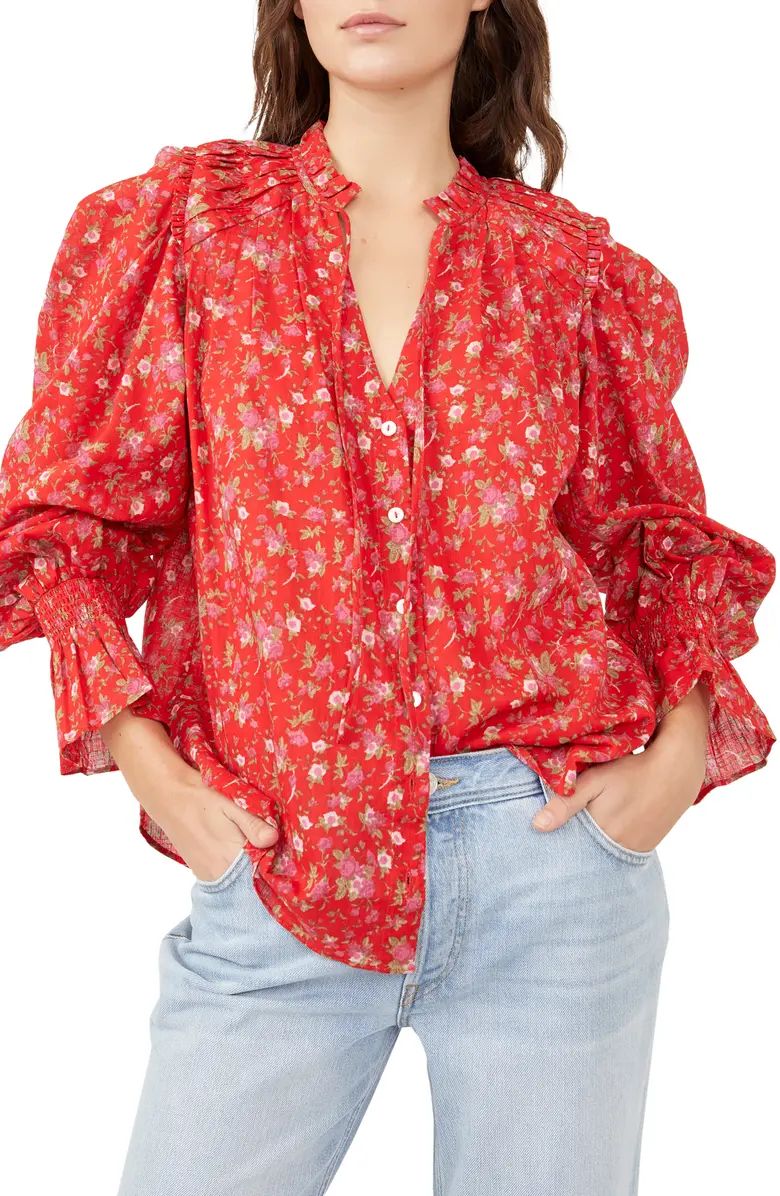 Meant To Be Floral Cotton Blouse | Nordstrom