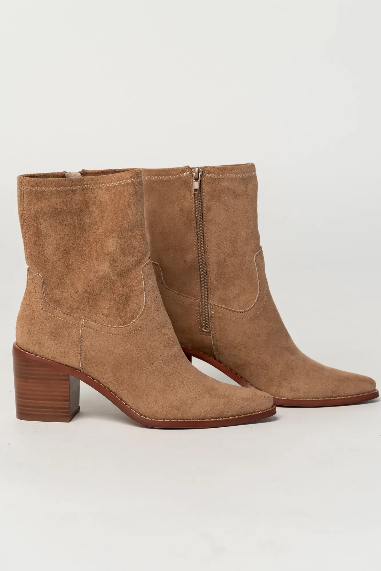 Blake Block Heel Ankle Boot | Sand | Baltic Born