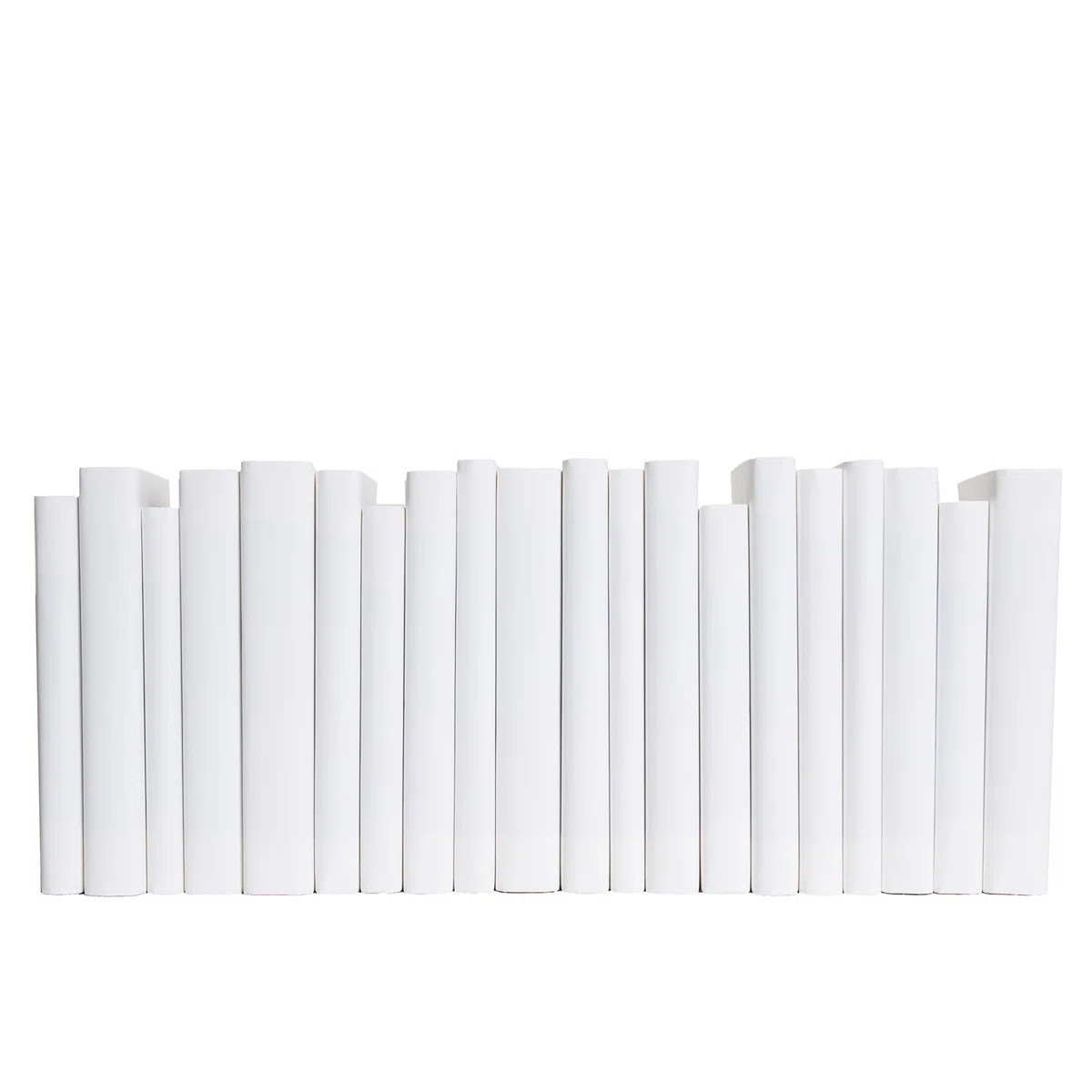 Decorative Books - Snowfall Paper Wrapped Books - White Books By The Foot | Wayfair North America