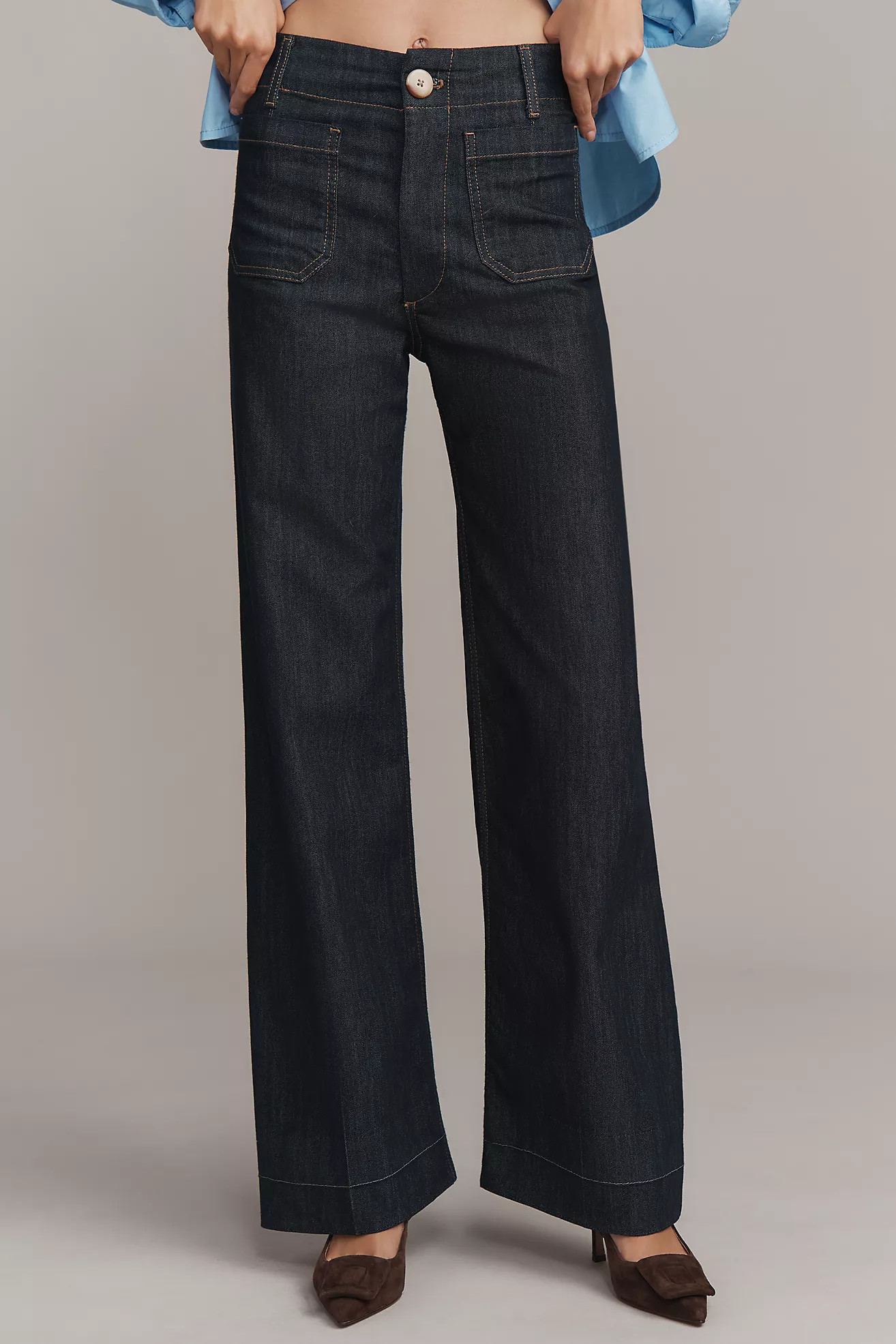 The Colette Full-Length Wide-Leg Jeans by Maeve | Anthropologie (US)