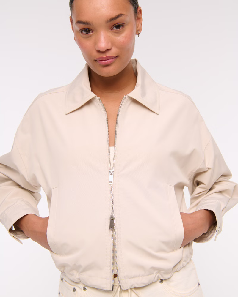 Women's Vegan Suede Button-Through Jacket | Women's Coats & Jackets | Abercrombie.com | Abercrombie & Fitch (US)