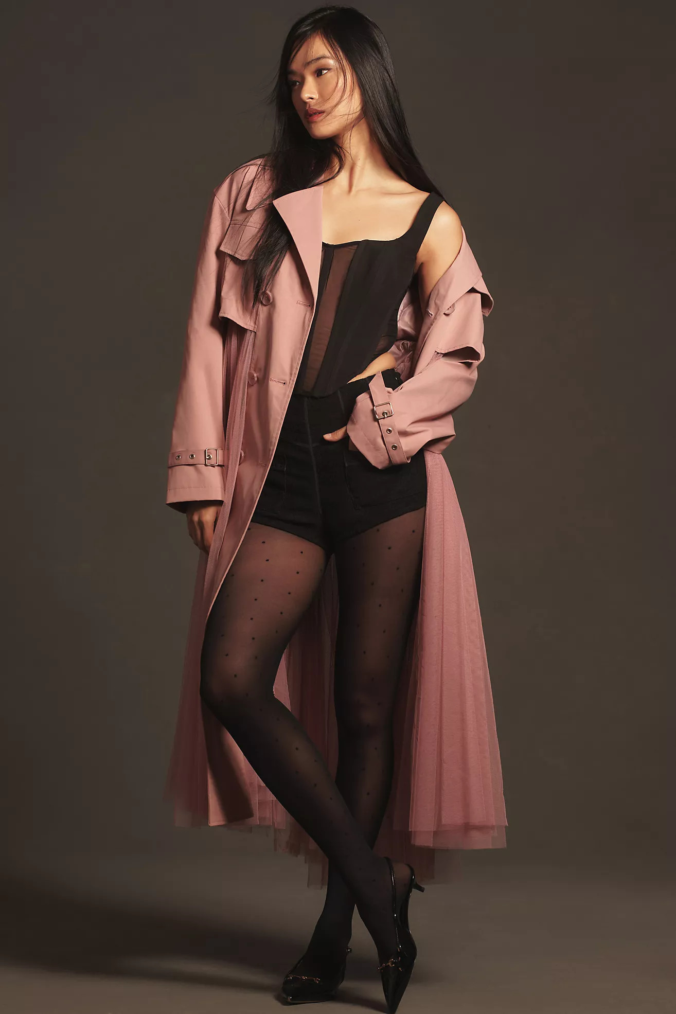 By Anthropologie Tulle-Skirted Trench Coat | Anthropologie (US)