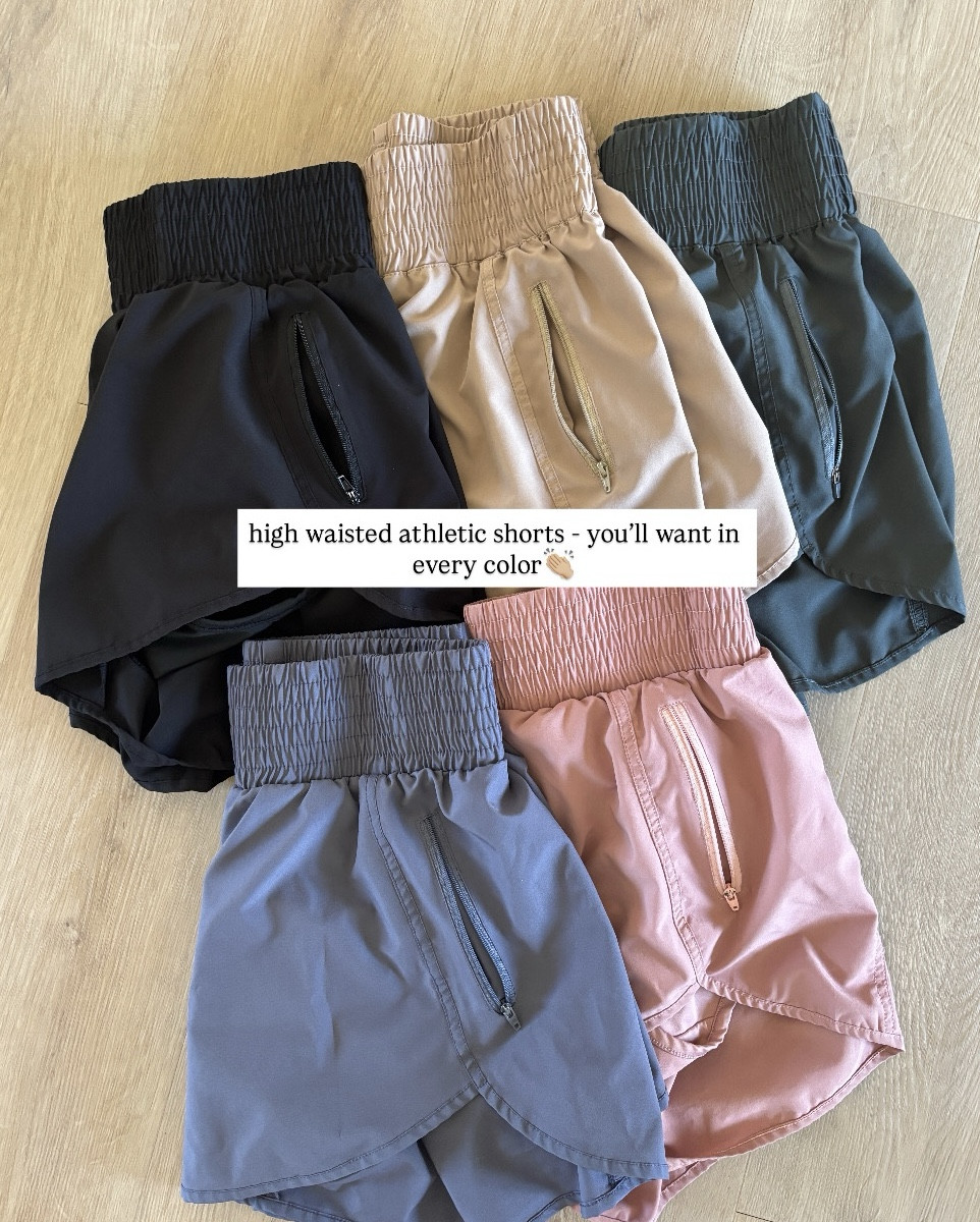 The only athletic shorts I’ll buy on repeat🤩 - high waisted, with a pocket and they come in so many colors! 

#LTKWorkwear #LTKmomlife