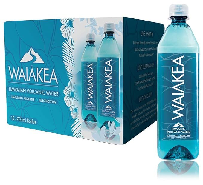 Waiakea - Hawaiian Volcanic Water, Naturally Alkaline, 100% Upcycled, 23.67 Oz (Pack of 15 Bottle... | Amazon (US)