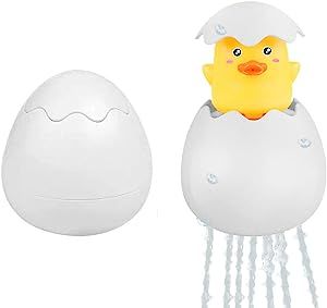 Baby Bath Toy, Duck Hatching Egg Squirting Rain Cloud Bathtub Water Toy with Hidden Duck, Surpris... | Amazon (US)