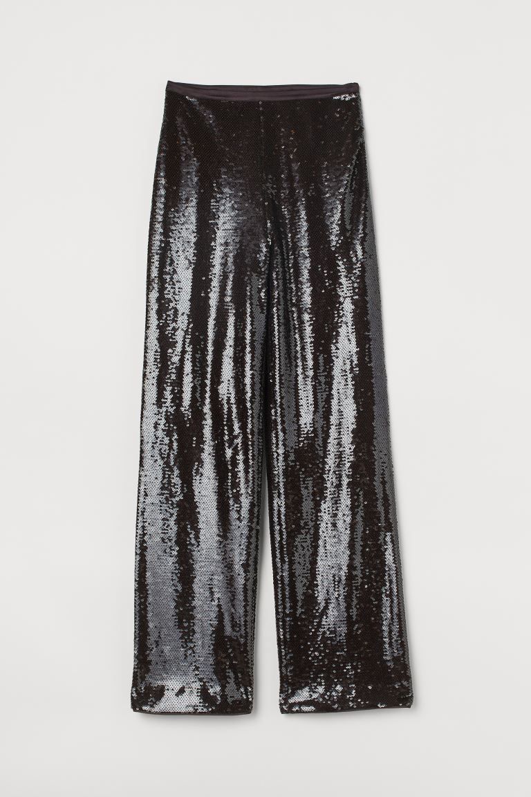 Straight-leg Sequined Pants | H&M (US + CA)