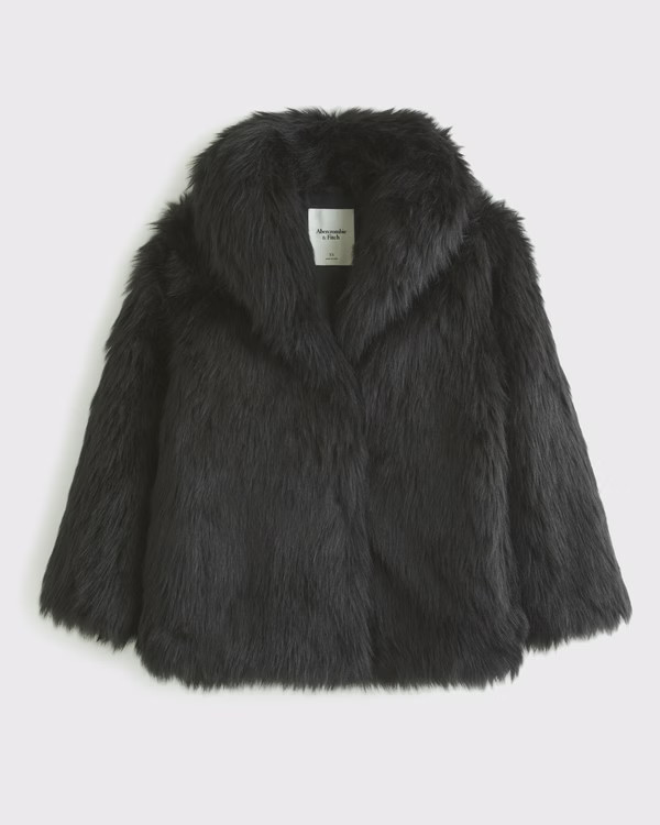 Women's Shawl Collar Faux Fur Coat | Women's Coats & Jackets | Abercrombie.com | Abercrombie & Fitch (US)