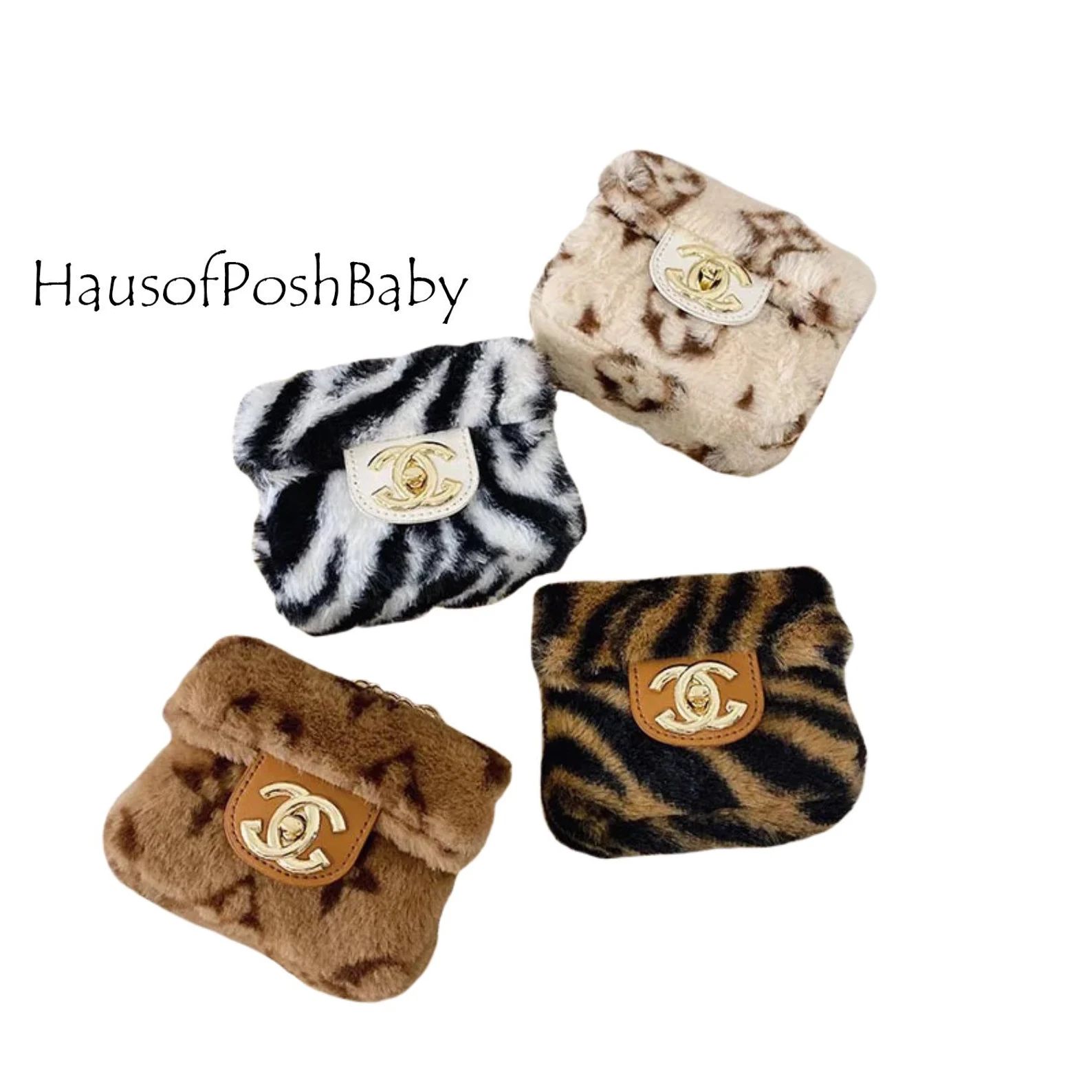 Posh Baby girl toddler infant handbag faux fur style purse animal print | Etsy (US)