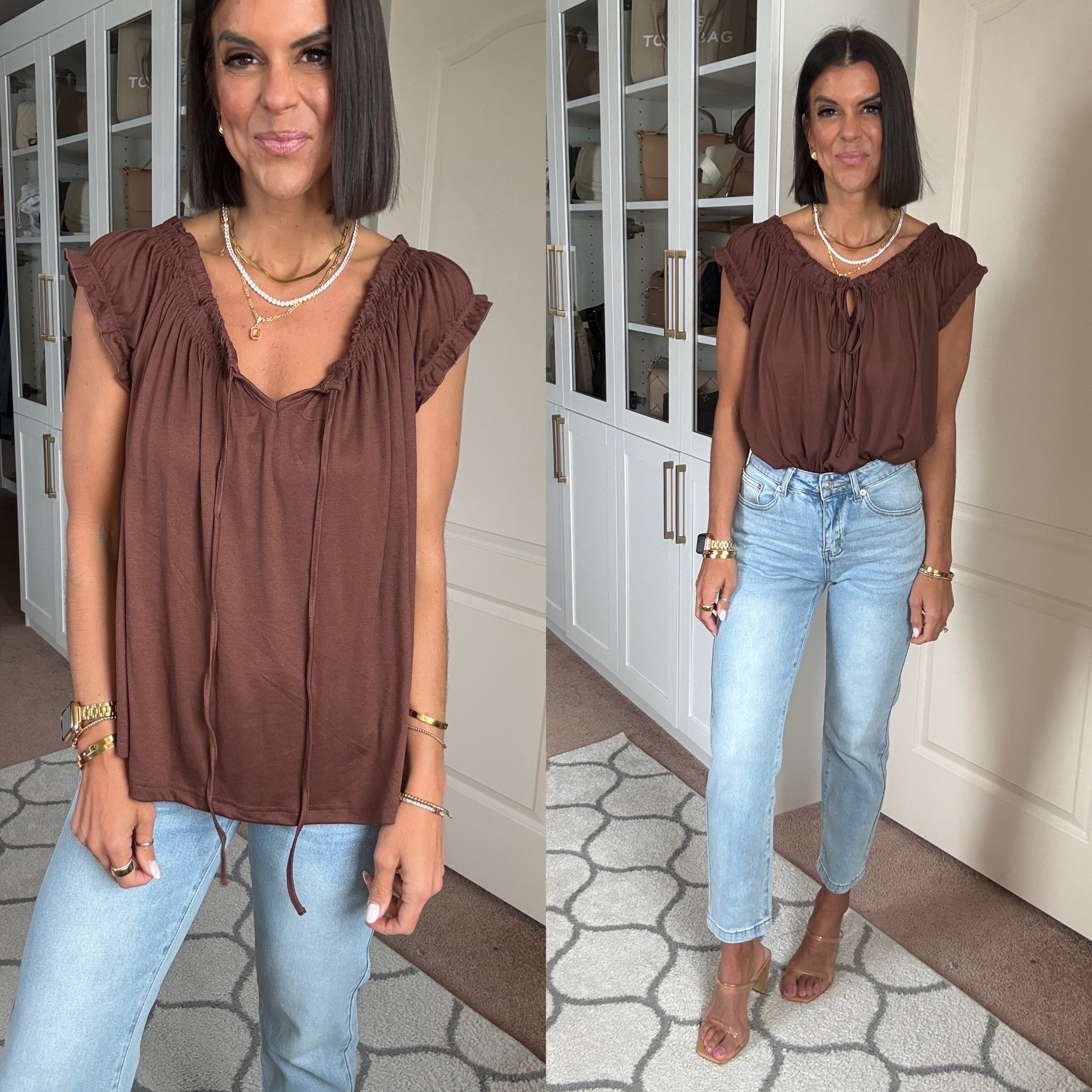 Size small in tank, size 2 in jeans

#LTKSeasonal