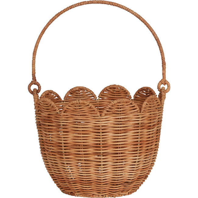 Olli Ella | Rattan Tulip Carry Basket - Natural (Brown) | Maisonette | Maisonette