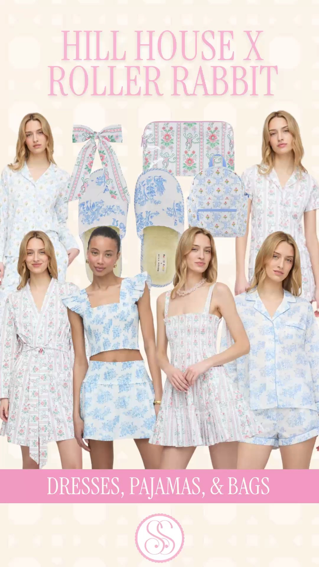 Hill House Roller Rabbit collaboration | Hill House x Roller Rabbit | Roller Rabbit pajamas | Hill House dresses | preppy pajamas

The new Hill House x Roller Rabbit collaboration is here, and it is exactly the kind of drop that makes preppy girls, pajama girls, and Hill House girls lose their minds.

This collection brings together the Hill House feminine dress DNA with the Roller Rabbit print world: pretty blue and pink prints, toile-inspired pieces, matching pajama sets, sleep shirts, robes, bags, slippers, bows, mini dresses, and summer pieces that feel sweet, polished, and collectible.

If you love Hill House nap dresses, Roller Rabbit pajamas, printed pajama sets, blue toile, pink floral prints, feminine sleepwear, matching pajamas, preppy loungewear, girls trip pajamas, bridal pajamas, vacation pajamas, and pretty pieces that feel special before they even leave the package, this is the collaboration to shop early.

These are the pieces for summer sleepwear, beach house weekends, girls trips, bachelorette weekends, bridal getting ready outfits, vacation packing, lake weekends, slow mornings, and gifting moments when you want something that feels thoughtful and elevated.

The prints are the reason this collection works. It has that soft blue, pink, feminine, slightly nostalgic Hill House meets Roller Rabbit feeling. 

Hill House Roller Rabbit collaboration, Hill House x Roller Rabbit, Hill House Roller Rabbit pajamas, Roller Rabbit Hill House, Roller Rabbit pajamas, Hill House pajamas, Hill House dresses, Hill House nap dress, Hill House sleepwear, Roller Rabbit sleepwear, printed pajamas, matching pajama set, toile pajamas, blue toile pajamas, pink floral pajamas, preppy pajamas, feminine pajamas, girls trip pajamas, bridal pajamas, bachelorette pajamas, vacation pajamas, robe, sleep shirt, pajama shorts set, bow bag, toile bag, slippers, designer sleepwear, preppy sleepwear

#LTKFindsUnder100 #PreppyStyle #LookForLess #HillHouse #RollerRabbit

#LTKSeasonal #LTKTravel #LTKWedding