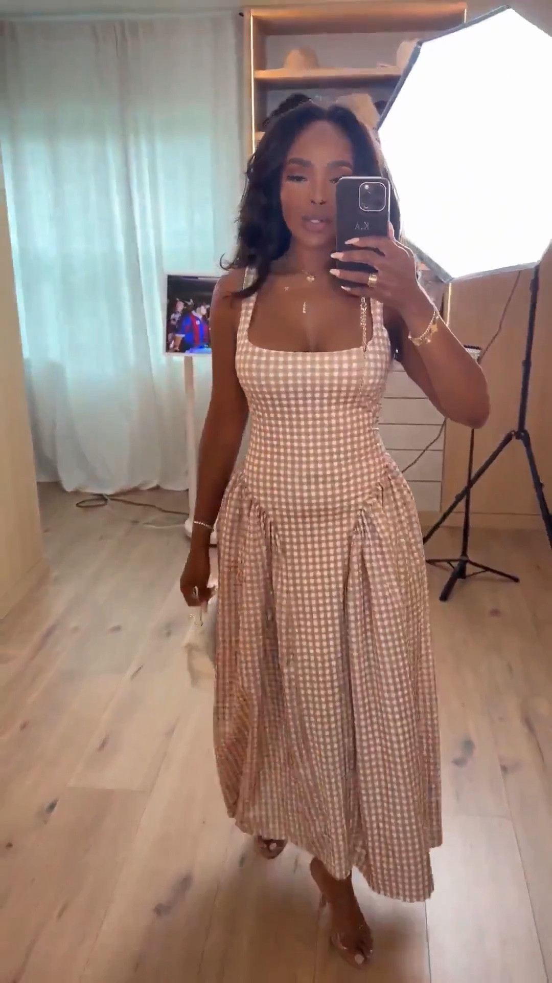 Hi Babes! 🤎✨

This gingham maxi dress is giving timeless summer elegance. The fitted bodice and full flowing skirt create the most flattering silhouette, and it's one of those dresses that looks far more expensive than it is.

✨ Fit Details:
• Gingham maxi dress
• Square neckline
• Fitted bodice
• Full flowy skirt
• Structured white handbag
• Neutral accessories

🌸 Where To Wear:
• Sunday brunch
• Winery days
• Baby showers
• Vacation dinners
• Summer events and celebrations

✨ Style Tip:
A structured handbag instantly elevates a feminine dress and gives the entire look a polished, sophisticated feel.

Everything is linked below!

xx Kira | IG: KirasFashionFinds

📏 Measurements: 5'4" | 140 lbs | 34D Bust | 27" Waist | 40" Hips