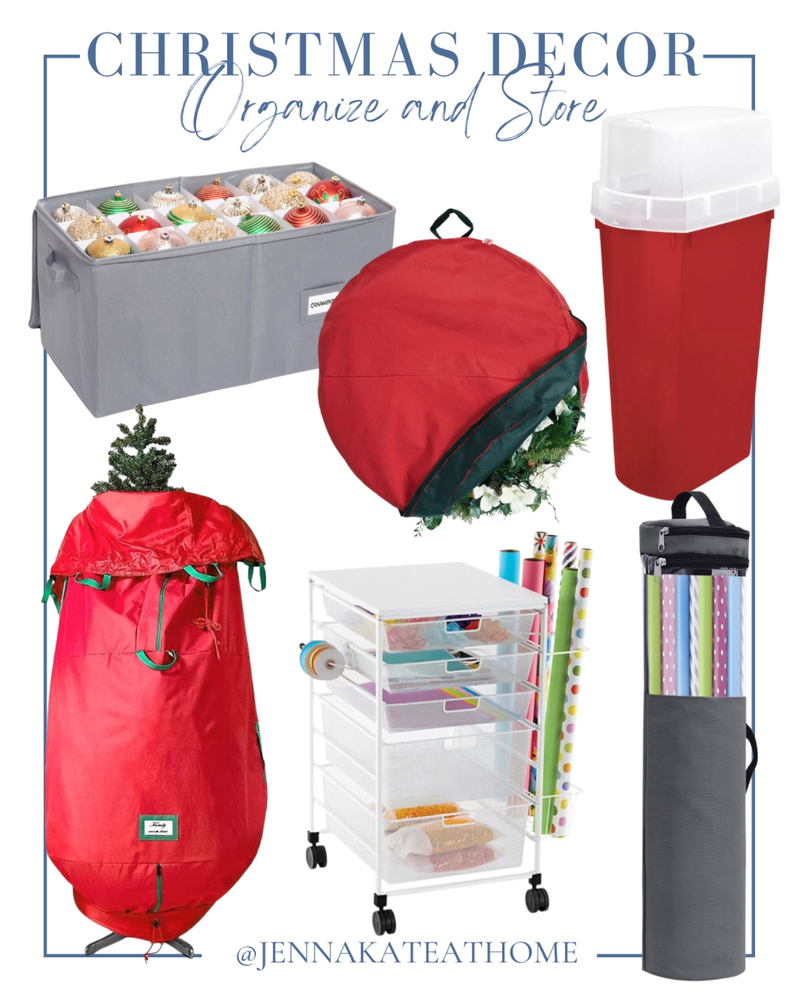 Perfectly organized and store all of your Christmas home decor with these products from Amazon and Target including tree storage, wreath storage, ornament box, gift wrap cart, wrapping paper holder, and more

#LTKhome #LTKHoliday #LTKSeasonal