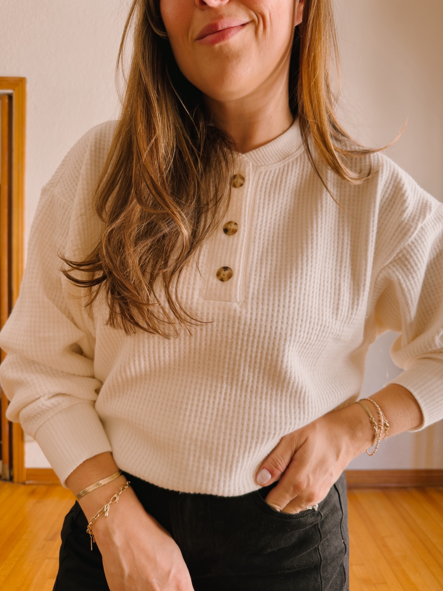 Size small in the Henley from old navy  