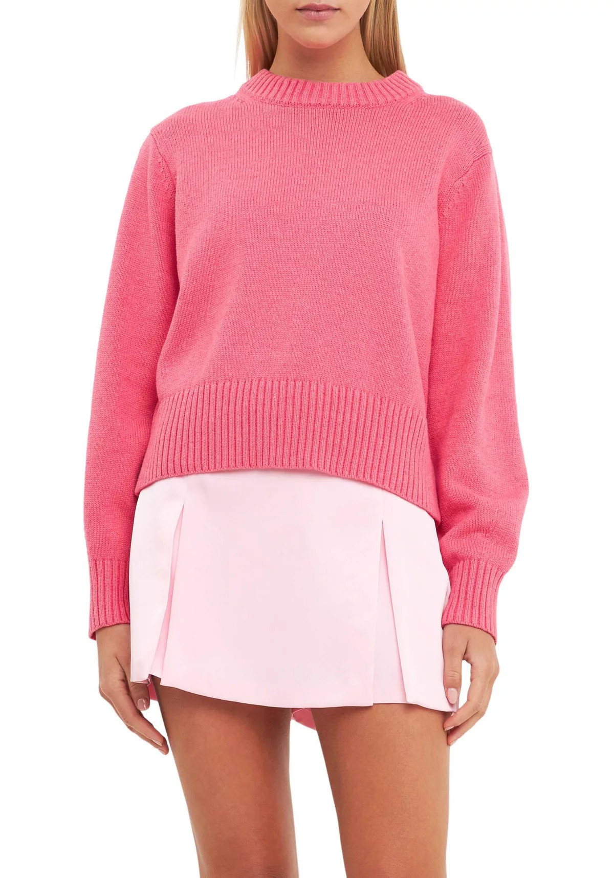 Relaxed Fit Pink Sweater | Belk