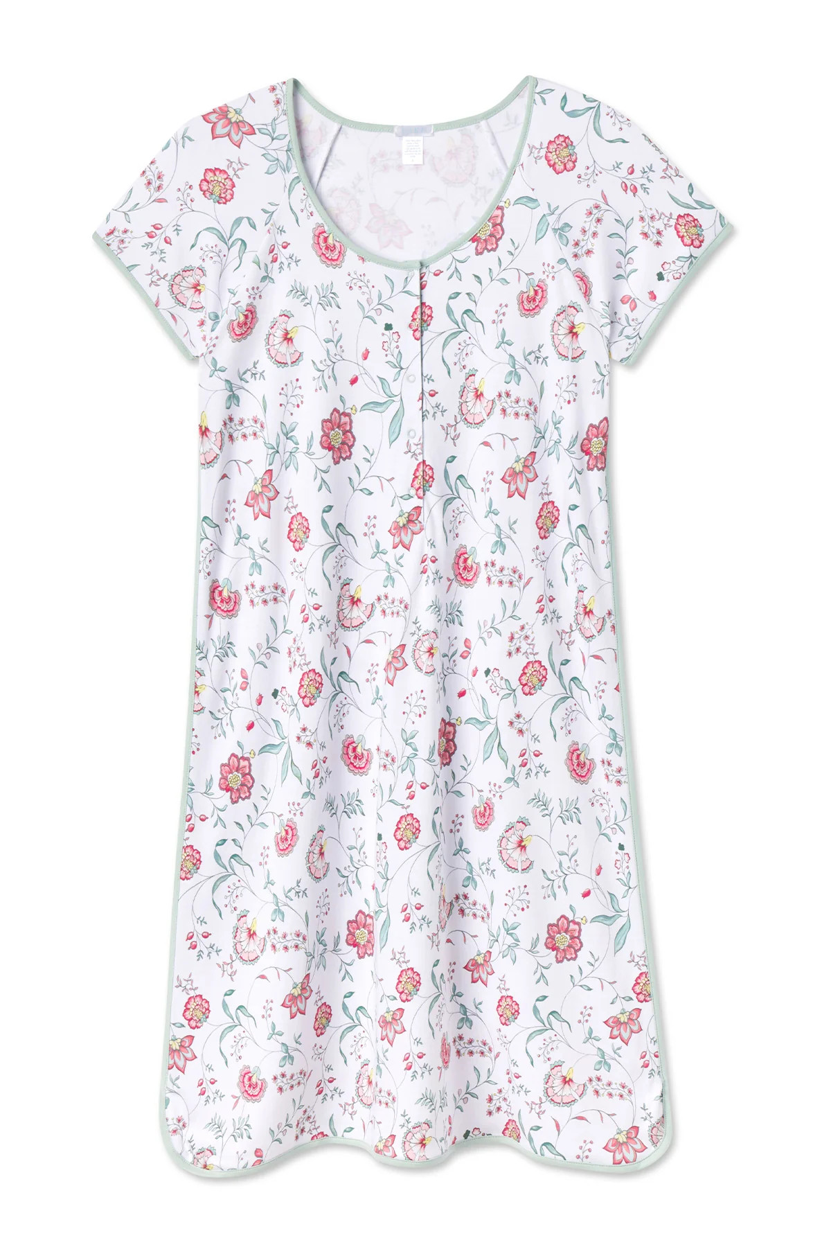 Pima Maternity Nightgown in Garden Vines | Lake Pajamas