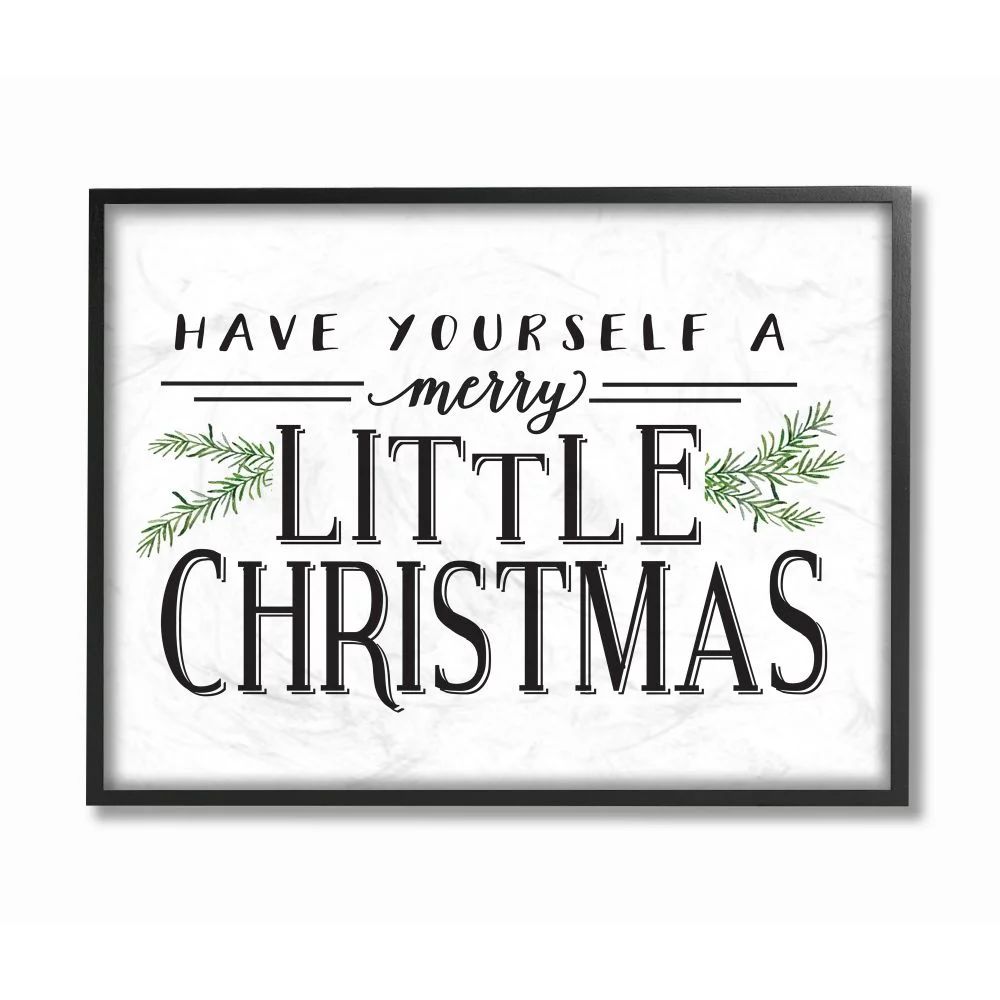 Stupell Industries A Merry Little Christmas Holiday Word DesignFramed Wall Art By Artist Lettered... | Walmart (US)