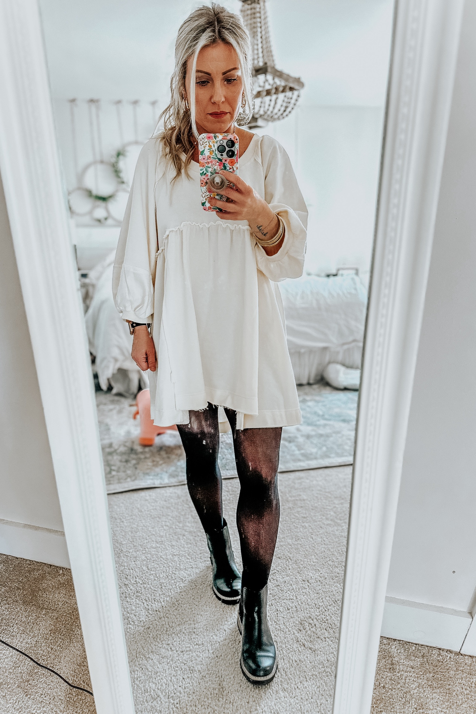 Wearing a Medium. Cutest, comfy sweatshirt dress! 

#LTKfindsunder50 #LTKstyletip #LTKshoecrush