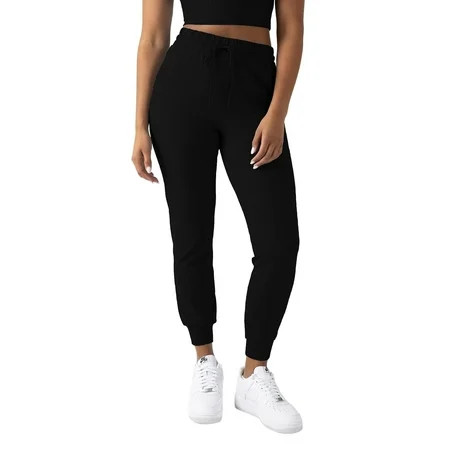YITTY Active Women's UltraLuxe High-Waist Jogger Pant, Athleisure, Draw-String, Breathable, Pockets, Iconic Black, XS, Regular | Walmart (US)