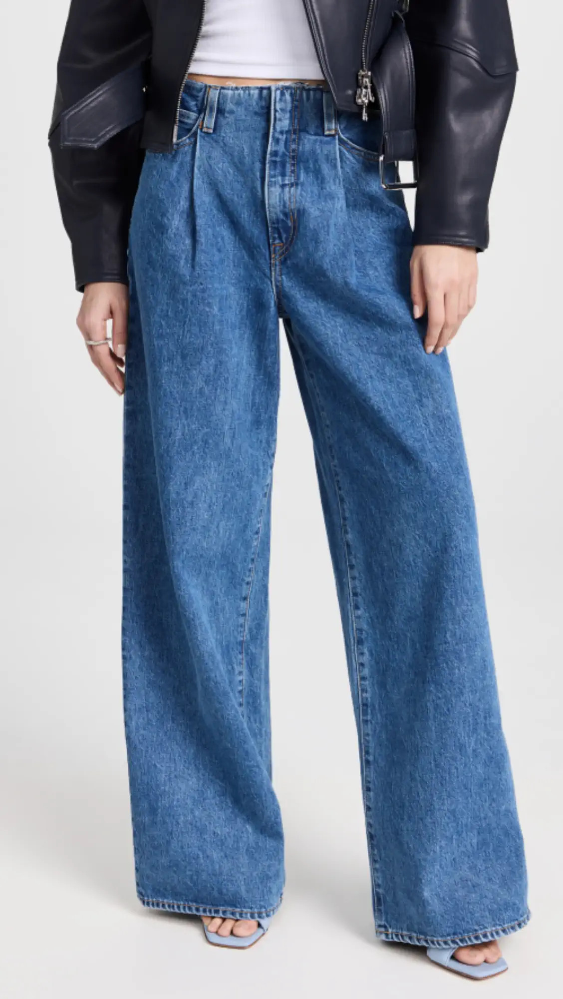 Taylor Wide Pleated Jeans | Shopbop