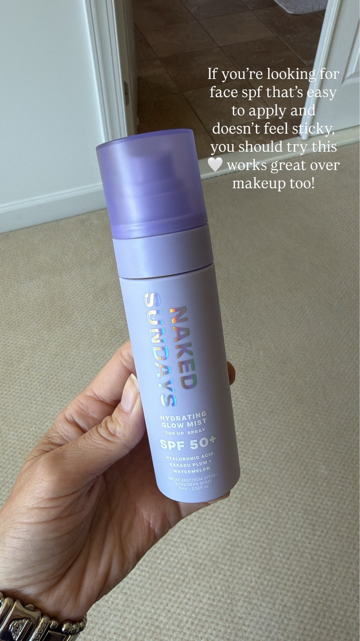 Face spf that’s not sticky and easy to use

Great for over makeup too