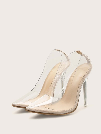 Clear Point Toe Court Heels | SHEIN